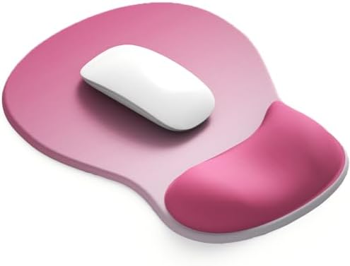 ErgoComfort Gel Wrist Rest Mouse Pad-Ergonomic Office Mousepad with Wrist Support-Non-Slip, Design Desk Accessories Mat for Home&Game Decor (06Rose Quartz)