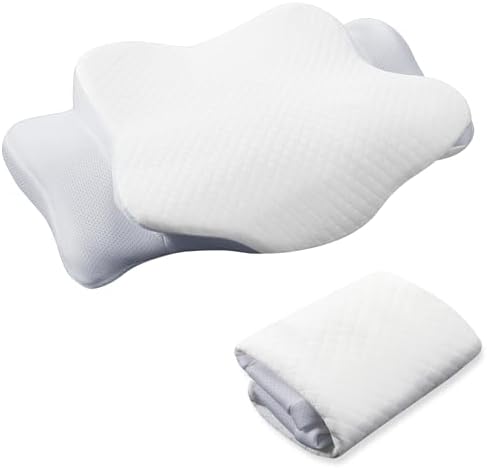 HunnmingRe Pillow Case for Cervical Neck, White, Queen Size