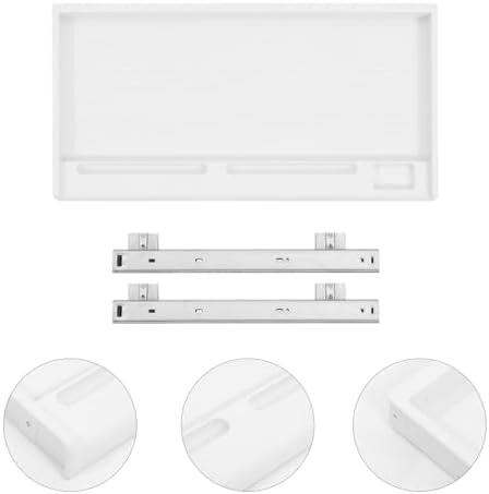 jojofuny 1 Set of Keyboard Tray Under Desk, Keyboard Sliding Tray Under Desk, Keyboard Drawer Slide Tray, Keyboard Shelf, for Home and Office