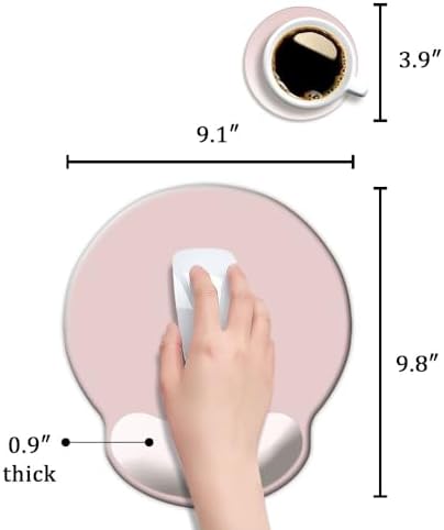 DOOKE ErgoComfort Wrist Rest Mouse Pad-Ergonomic Office Mousepad with Wrist Support-Non-Slip, Design Desk Accessories Mat for Home&Game Decor Chalk Pink