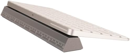 Aluminum Laptop Stand Riser, 2-Pack Ergonomic Laptop Lift for Desk, 2 Height Options (1" & 1.38"), Portable MacBook Stand with Silicone Protection, Cooling Design, Built-in 11" Ruler