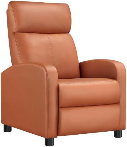 Yaheetech Recliner Chair with 3 Adjustable Angles Living Room Chairs Tan
