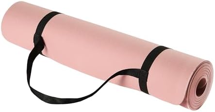 Amazon Basics 1/4 Inch Thick TPE Exercise Yoga Mat with Carrying Strap