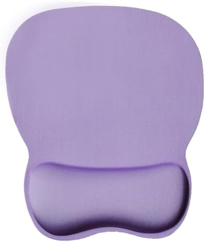 Mouse Pad with Wrist Support, Ergonomic Mousepad with Comfortable Memory Foam Wrist Rest Cushion, Relieve Wrist Pain, Non-Slip Rubber Base Gaming Mice Pad for Home Office Computer Laptop, Purple