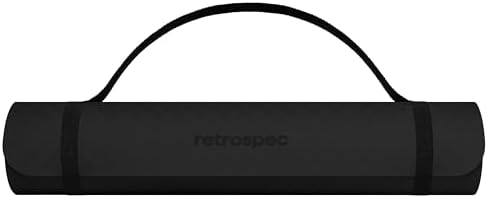 Retrospec Zuma Yoga Mat 6mm Thick Non-Slip TPE Exercise Mat | Cushioned Workout Mat for Yoga Pilates and Home Stretching | 72 x 24 with Carrying Strap
