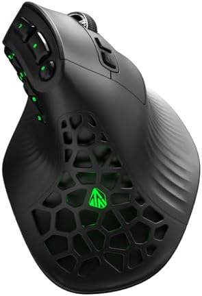 SOLAKAKA E9 Ergonomic Vertical MMO Mouse with 10 Side Buttons,Black