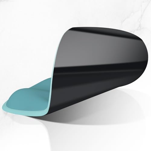 ITNRSIIET Ergonomic Mouse Pad with Wider Memory Foam Wrist Rest +17%, Curved Cushion Reduces Pressure 20%, Pain Relief, Non-Slip, Smooth, Cute Color Desk Accessory, 9.85 x 9 inch, Light Green