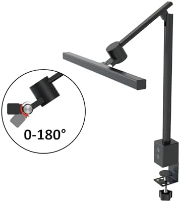 ArchDesk 15.75’ Desk Lamp: Dim, Warm~Cool White Adjustable, Anti-Glare, Sensor, 10W LED, Eye Protection, Foldable, Clamp, Perfect for Painting, Design, Work, Study, Reading (Black)