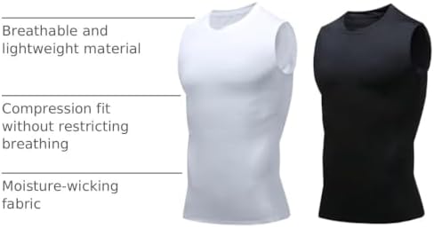 Compression Shirt Men Slimming Body Shaper Vest Crewneck Workout Tank Top