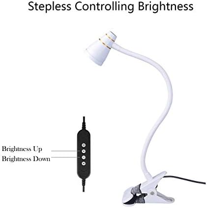 LED Clip Desk Lamp, Headboard Light with Strong Clamp, Bed Reading Light with 3000k-6500K Adjustable Color Temperature Options for Brighter Illumination (Milky White)