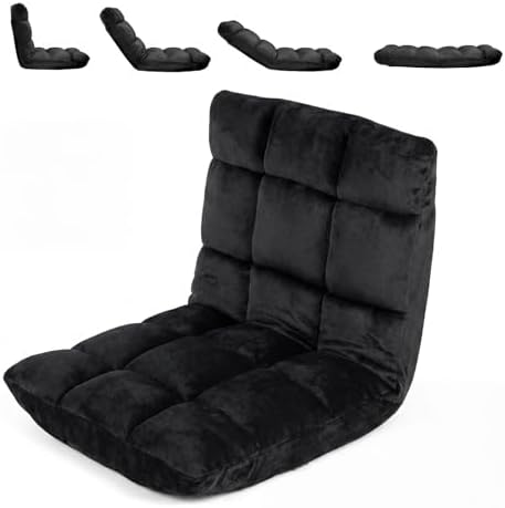 COSTWAY Floor Chair, 14 Positions Adjustable Floor Gaming Chair