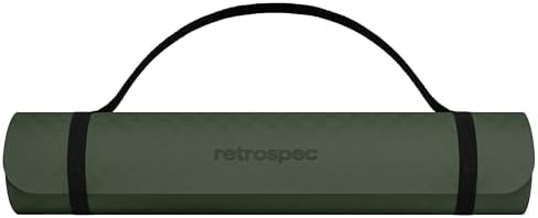 Retrospec Zuma Yoga Mat 6mm Thick Non-Slip TPE Exercise Mat | Cushioned Workout Mat for Yoga Pilates and Home Stretching | 72 x 24 with Carrying Strap