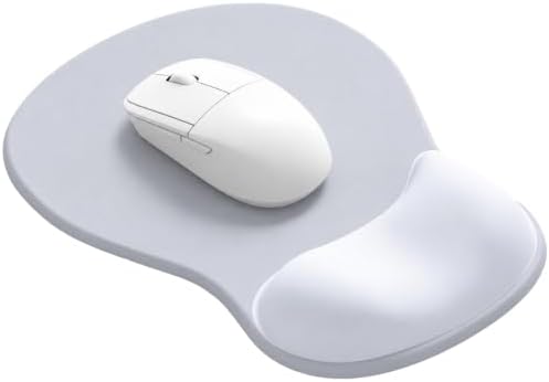 eulps Mouse Pad with Gel Wrist Rest, Ergonomic Comfortable Computer Wrist Support for Laptop, Pain Relief Mousepad with Non-Slip PU Base for Office & Home (Grey)