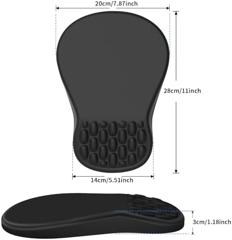 YIWEI Ergonomic Mouse Pad with Wrist Rest for Carpal Tunnel Pain Relief