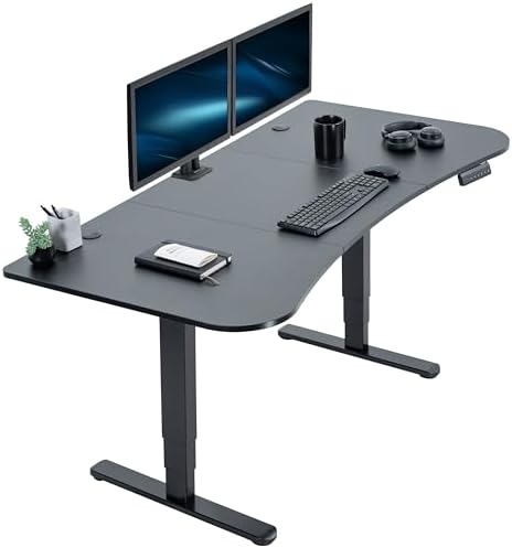 VIVO Black 63 x 32 in Standing Desk, DESK-KIT-2B1B