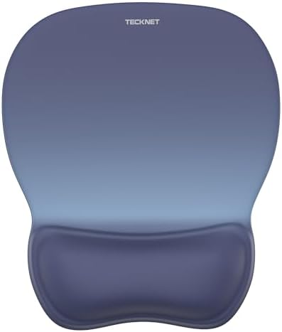 TECKNET Gel Ergonomic Mouse Pad with Wrist Rest, Non-Slip PU Base, Gradient