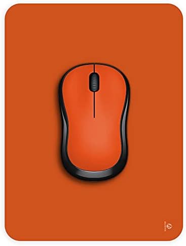 Audimi Small Mouse Pad 6 x 8 Inch, Mini Mouse Pad Thick for Laptop Wireless Mouse Home Office Travel, Portable & Washable (Orange)