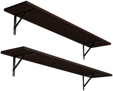 DINZI LVJ Long Wall Shelves, 39.4 Inch Wall Mounted Shelves with Brackets