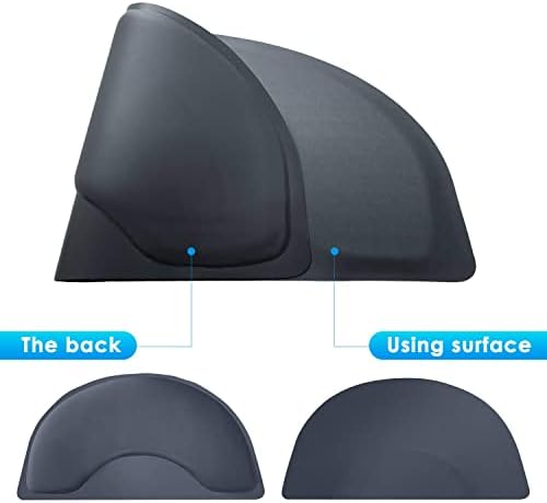 Barber Salon Chair Mat - 3x5 Anti-Fatigue Salon Floor Mat - Black Semi-Circle - 5/8" Thick