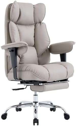 Efomao Executive Office Chair 400lbs,Grey Big and Tall Desk Chair