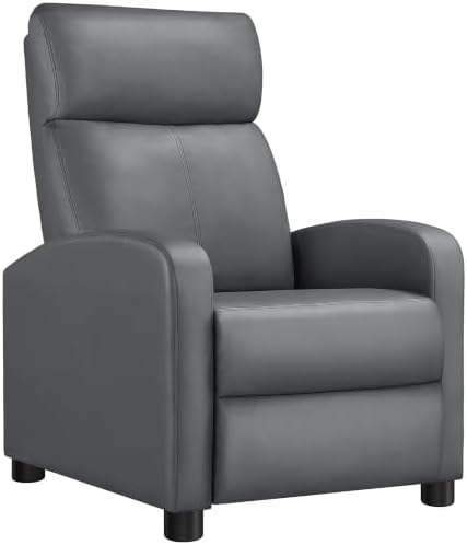 Yaheetech Recliner Chair with 3 Adjustable Angles Living Room Chairs Gray