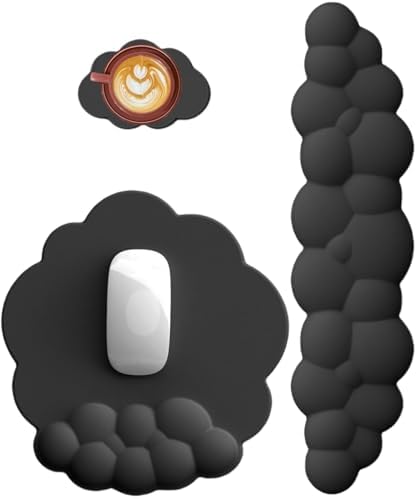 Cloud Wrist Rest Mouse Pad & Keyboard Wrist Support Set for Home & Office