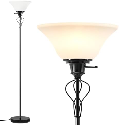 Floor Lamps for Living Room, 70" Tall Torchiere Floor Lamps, Plastic Shade
