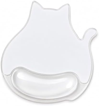 Gel Mouse Pad with Wrist Rest Support - White Ergonomic Cat Mousepad