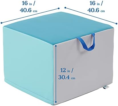 ECR4Kids SoftZone Adult Cozy Cube Seat with Handle, Classroom Furniture, Contemporary