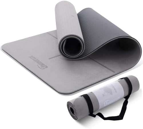 UMINEUX Yoga Mat Extra Thick 1/3'' & 2/5" Non Slip Yoga Mats for Women Eco Friendly TPE Fitness Exercise Mat with Carrying Sling & Storage Bag