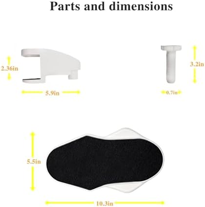 Ergonomic Computer Wrist Rest with Arm Support, 180° Rotatable Desk Extender for Keyboard