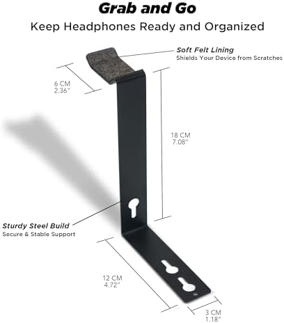 ULTRARM Moodular Headphone Stand Add-On for Slide Rails, Do Not Use Alone