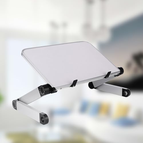 Portable Adjustable Ergonomic Laptop Stand Table Vented Design for Enhanced Airflow Compatible Tablets and Laptops for Use Sleek