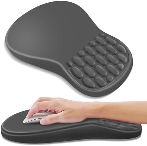 YIWEI Ergonomic Mouse Pad with Wrist Rest for Carpal Tunnel Pain Relief