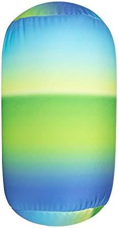 Squish Microbead Pillow Neck Lumbar Body Sopport Microbead Bolster 7 and 12Inches Travel Pillows for Chair Sleeping Car Seat Emotional Colorful Dormroom Accessory(Blue Green)