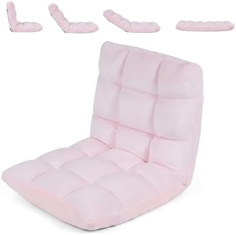 COSTWAY Floor Chair, 14 Positions Adjustable Floor Gaming Chair