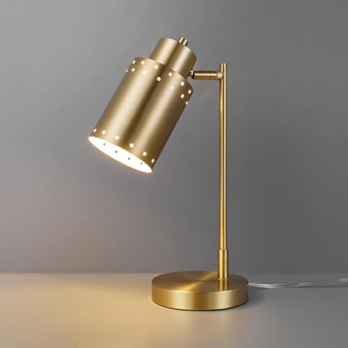 Globe Electric 15" Desk Lamp, Brass Finish, Metal, Adjustable, Reading Light, Home Office, Study Accessories