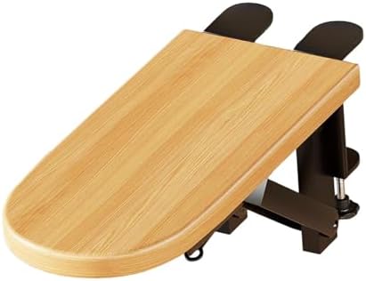 Desk Extension Tray, Clamp on Keyboard Tray for Office and Home, Space Saving Folding Table Arm Rest, Workstation Organizer, Wood 2 Clamp, 31.5cmx14.5cm