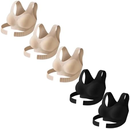 Posture Corrector Bras Women Front Closure Cross Back Wireless Posture Bra