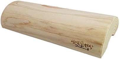 Therapeutic Wooden Pillow made of Hinoki Cypress for Stiff Neck, Shoulder Pain, Spinal Health, and Relaxation( (12 inch x 2 inch)