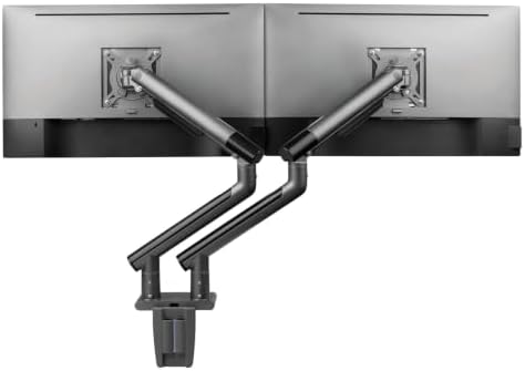 Desky Dual Slim Aluminium Monitor Arm Space Grey