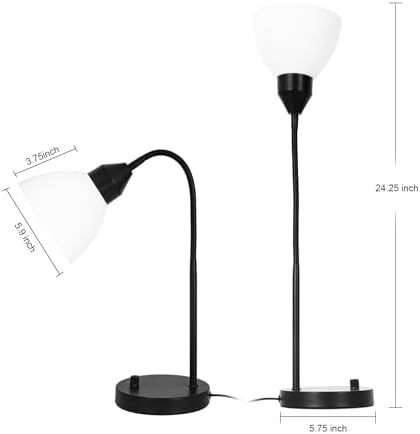 Desk Lamps, Table Lamps for Bedrooms with 2 USB Port, Stepless Dimmable Bedside Lamps, Adjustable Lamp for Living Room, Small Lamps for Office Reading, Nightstand Lamps with 5W LED Bulb