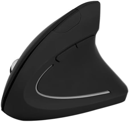 Mouse Vertical, Ergonomic Vertical Mouse Ergonomic Vertical Gaming Mouse Non Delay 2.4GHz Optical 1600DPI for Pc Laptop (Black)