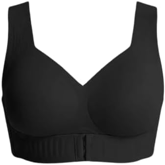 Posture Support Bras For Older Women Front Closure Crossback Wireless Bra Seamless Full Coverage Push Up Bralettes