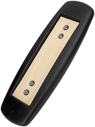 ALUCSET 10" Long x 3" Wide Office Chair Replacement Armrest Arm Pads Caps Univeral 4" 5.5" Mounting Hole Office Chair Parts 1 Pair (Black, Set of 2)