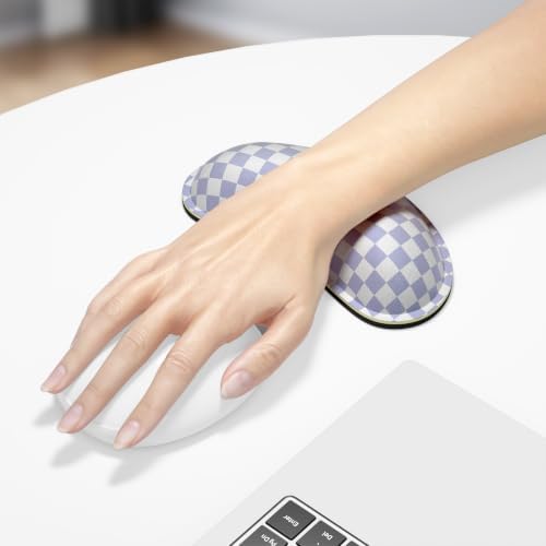 Dapesuom Mouse Wrist Rest, Cute Ergonomic Memory Foam Mouse Wrist for Computer Desk Mats Support, Hand Rest Pad Cushion for Gaming, Office, Laptop, Men, Women, Pain Relief & Easy Typing, Lilac Grey