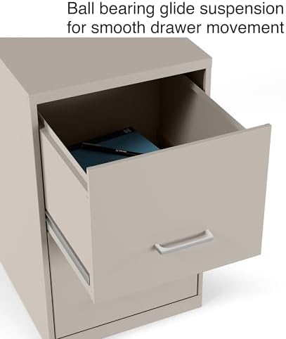 Staples Vertical File Cabinet, Letter/Legal, 2-Drawer, Locking, Putty
