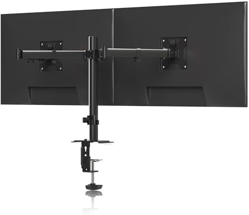 Pholiten Dual Monitor Mount for up to 42Inches, Supports 22 lbs Each