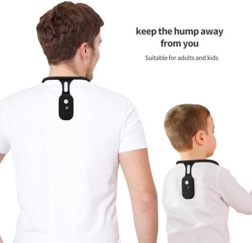Posture Corrector, Rechargeable Silicone Hunchback Monitor with Automatic Vibration Alert for Adults and Kids, USB Powered, Comfortable Wear, Improve Posture and Back Muscle