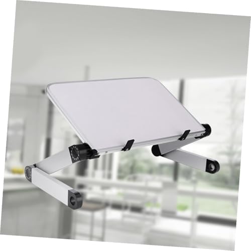 Portable Adjustable Ergonomic Laptop Stand Table Vented Design for Enhanced Airflow Compatible Tablets and Laptops for Use Sleek